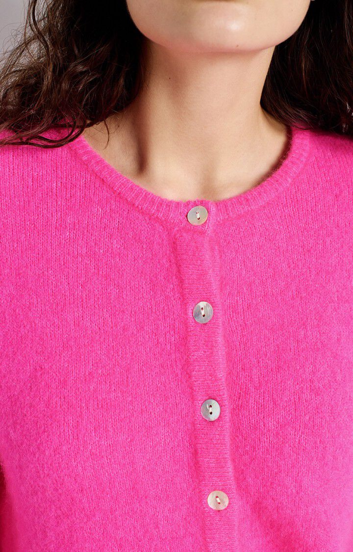 American Vintage - Vitow Alpaca / Wool Cardigan - Fluro Pink