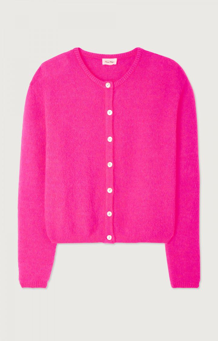 American Vintage - Vitow Alpaca / Wool Cardigan - Fluro Pink