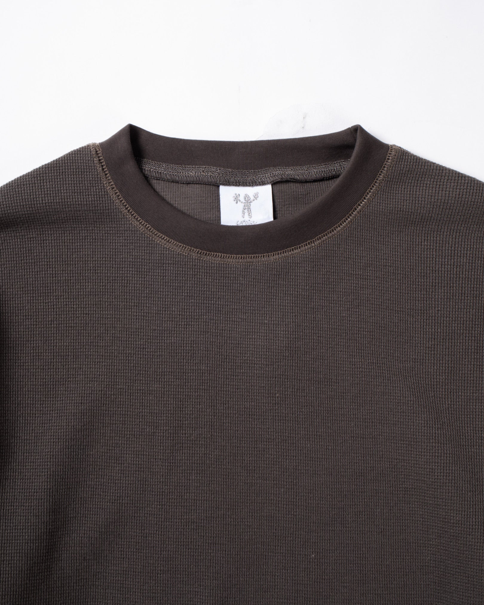 Candice - Waffle L/S Tee - Mud