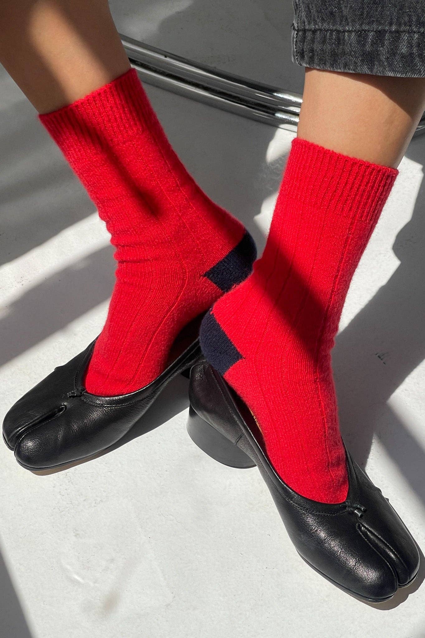 Le Bon Shoppe - Poopy Red - Classic Cashmere Socks