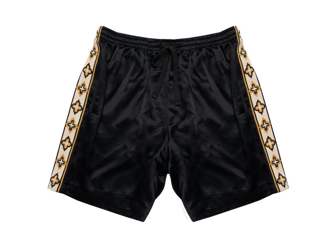 Satin basketball shorts discount