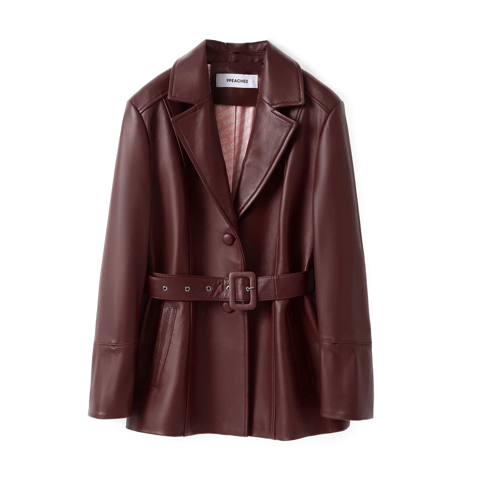 Ppeached - Betty Leather Jacket - Berry