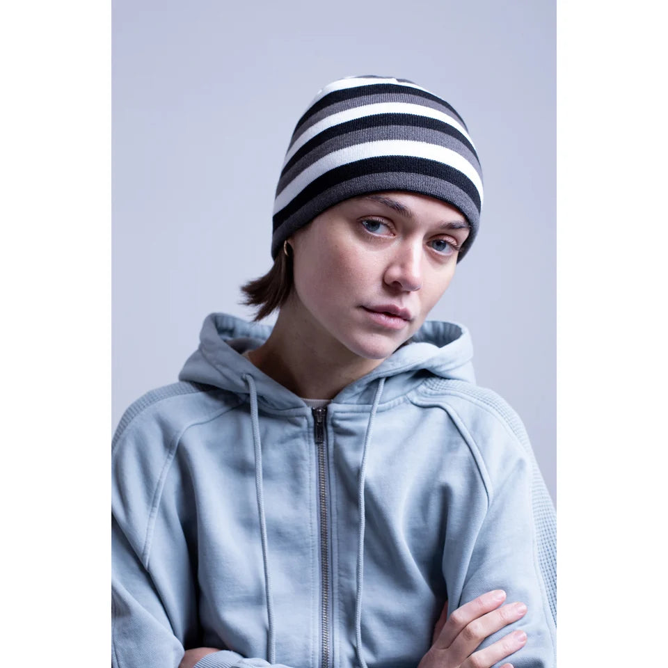 Listen - Reversible Sunrise Beanie - Black