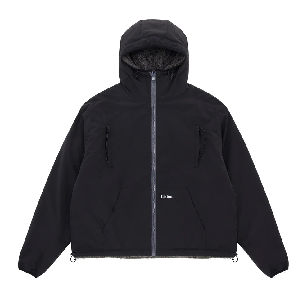 Listen - Reversible Arctic Jacket - Black