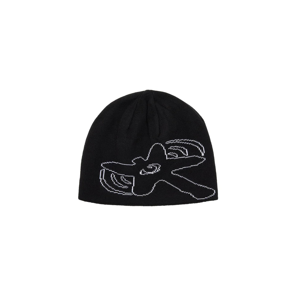 Listen - Reversible Sunrise Beanie - Black