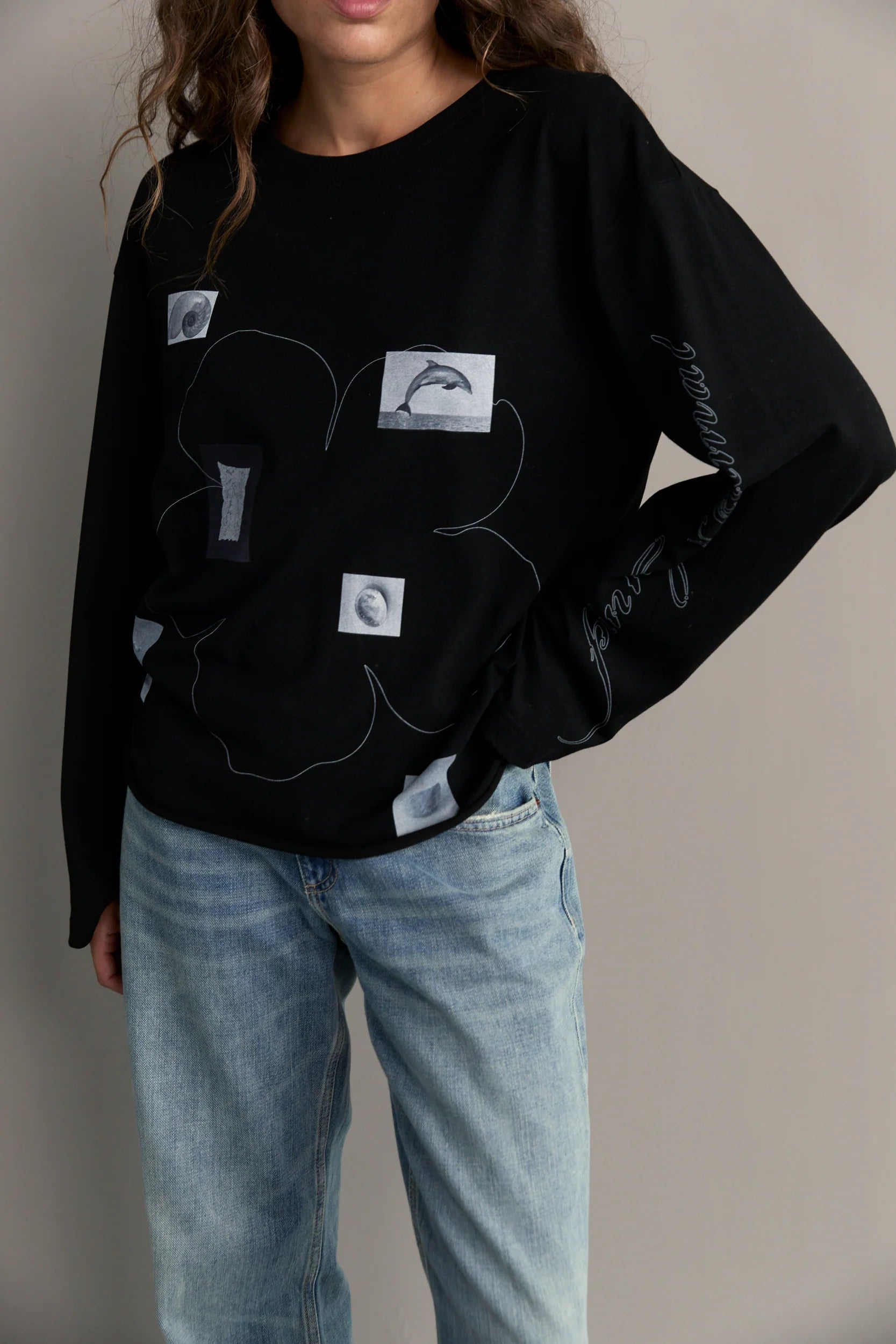 Pinky & Kamal - Field Notes L/S Top - Black