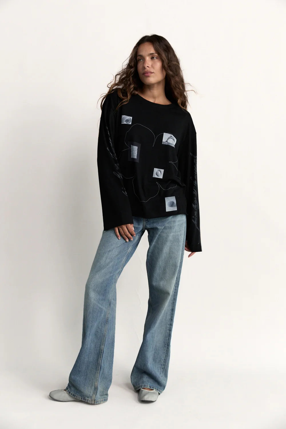 Pinky & Kamal - Field Notes L/S Top - Black