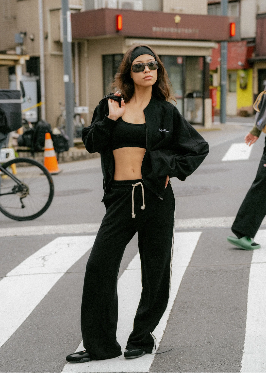 Pinky & Kamal - Side Stripe Trackpant - Black