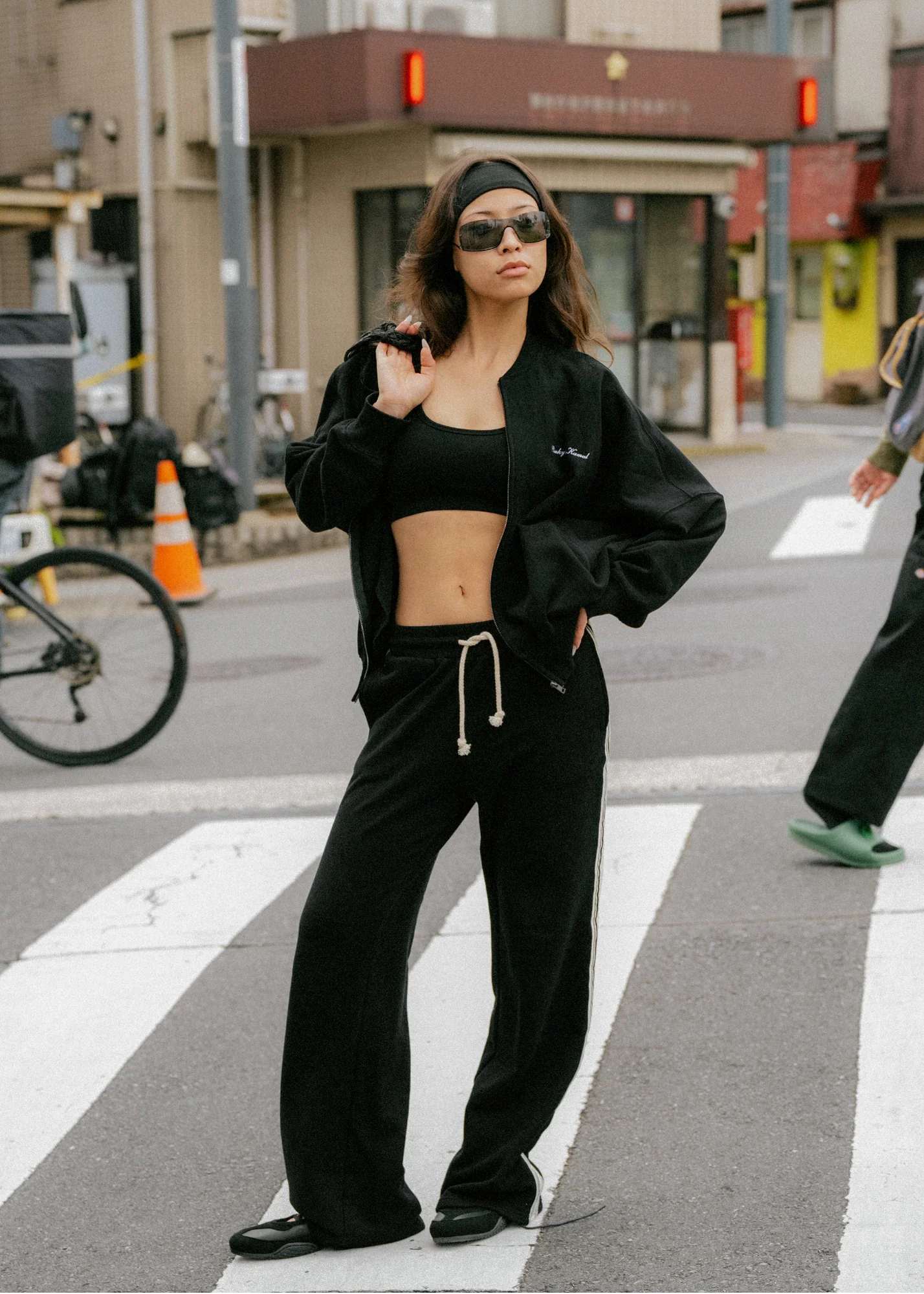 Pinky & Kamal - Side Stripe Trackpant - Black