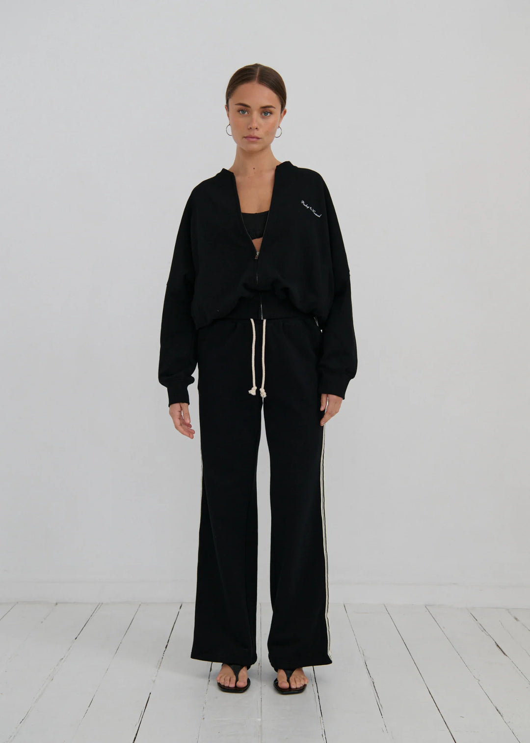 Pinky & Kamal - Side Stripe Trackpant - Black