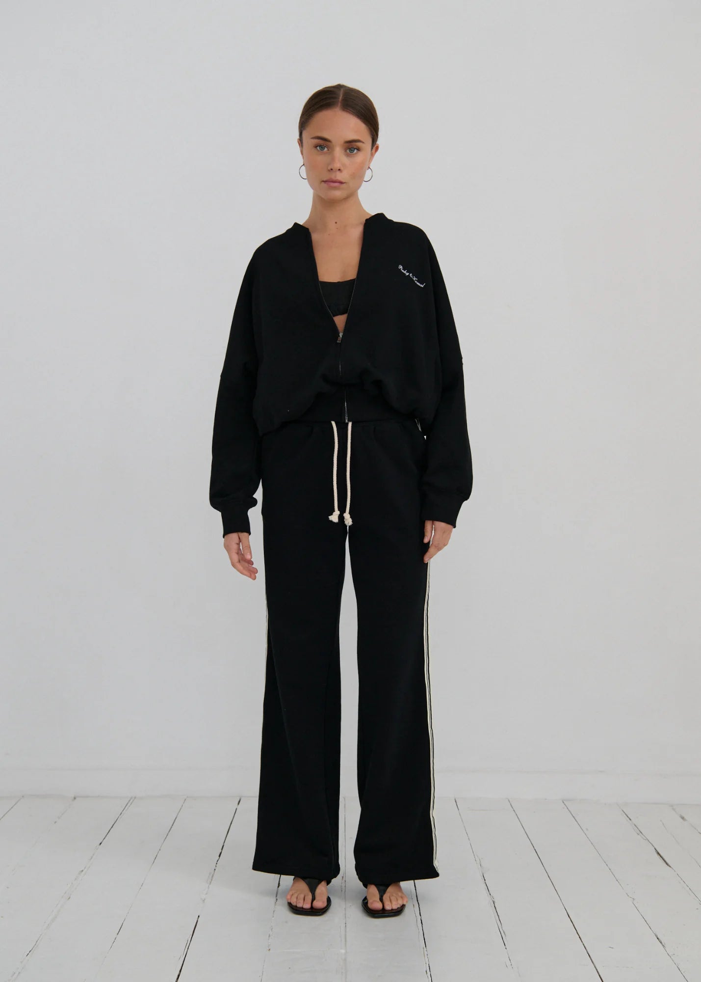 Pinky & Kamal - Side Stripe Trackpant - Black