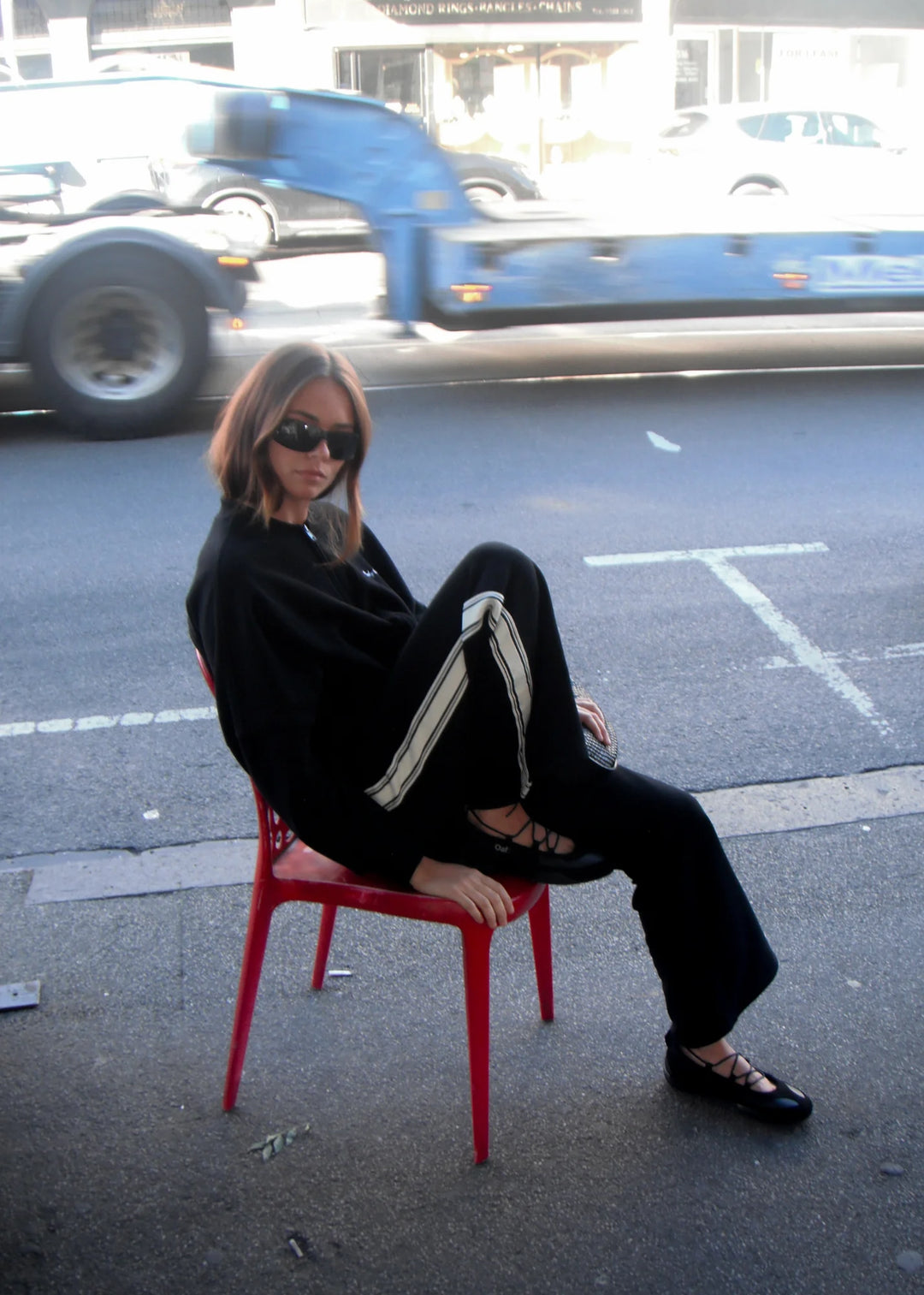 Pinky & Kamal - Side Stripe Trackpant - Black
