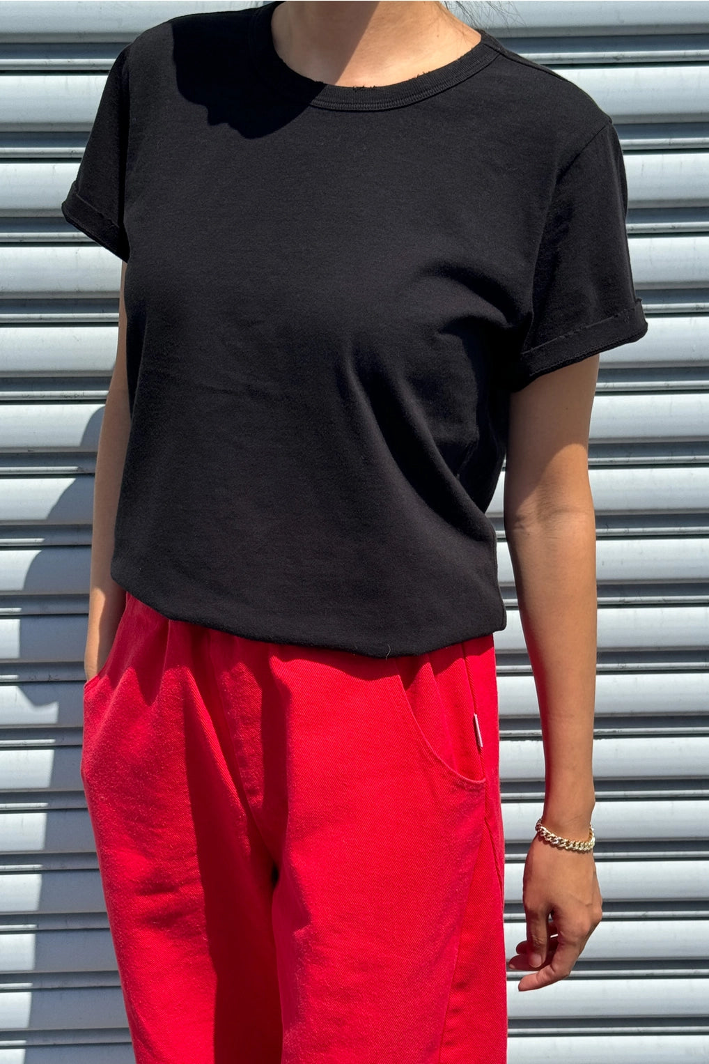 LE BON SHOPPE - ORGANIC COTTON VINTAGE BOY TEE - BLACK