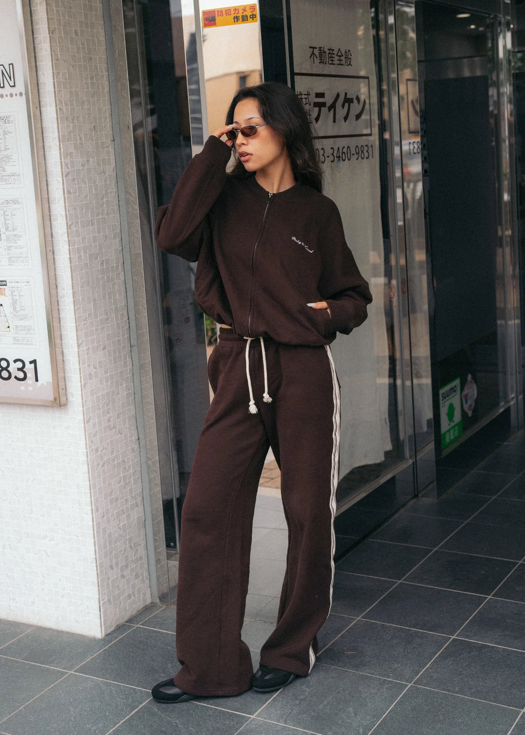 Pinky & Kamal - Side Stripe Trackpant - Chocolate Brown