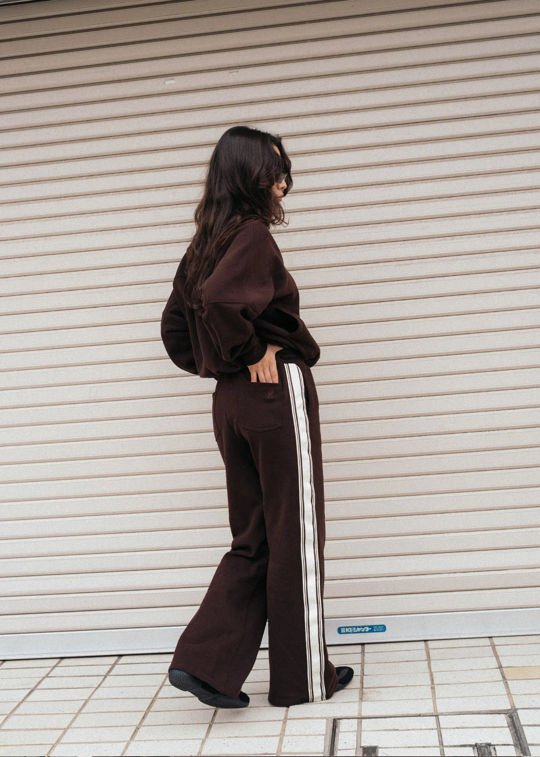Pinky & Kamal - Side Stripe Trackpant - Chocolate Brown