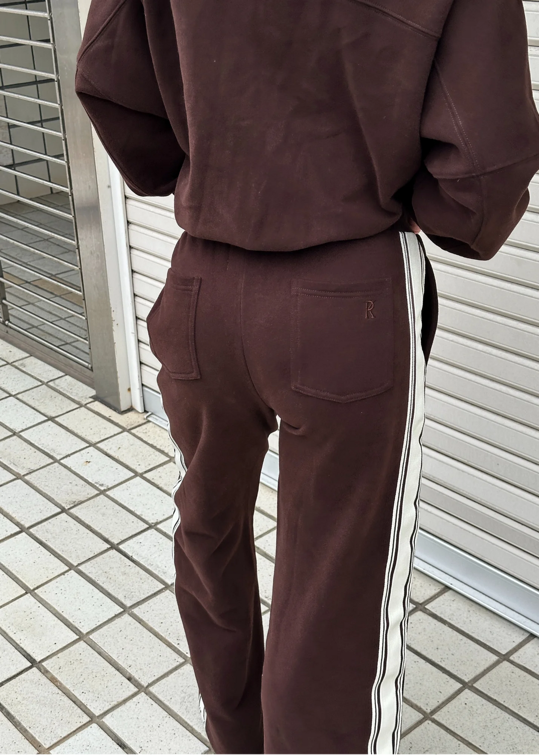 Pinky & Kamal - Side Stripe Trackpant - Chocolate Brown