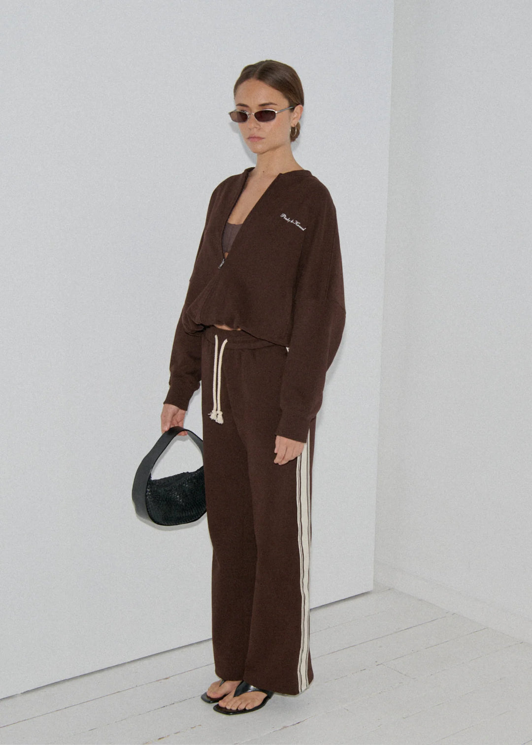 Pinky & Kamal - Side Stripe Trackpant - Chocolate Brown