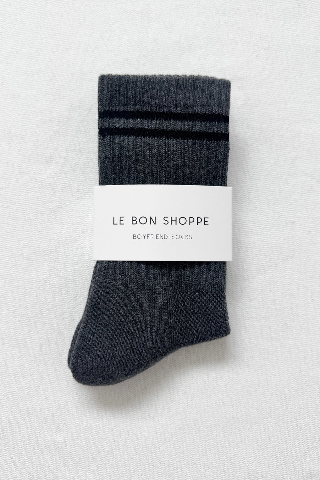LE BON SHOPPE - CHARCOAL - BOYFRIEND SOCKS