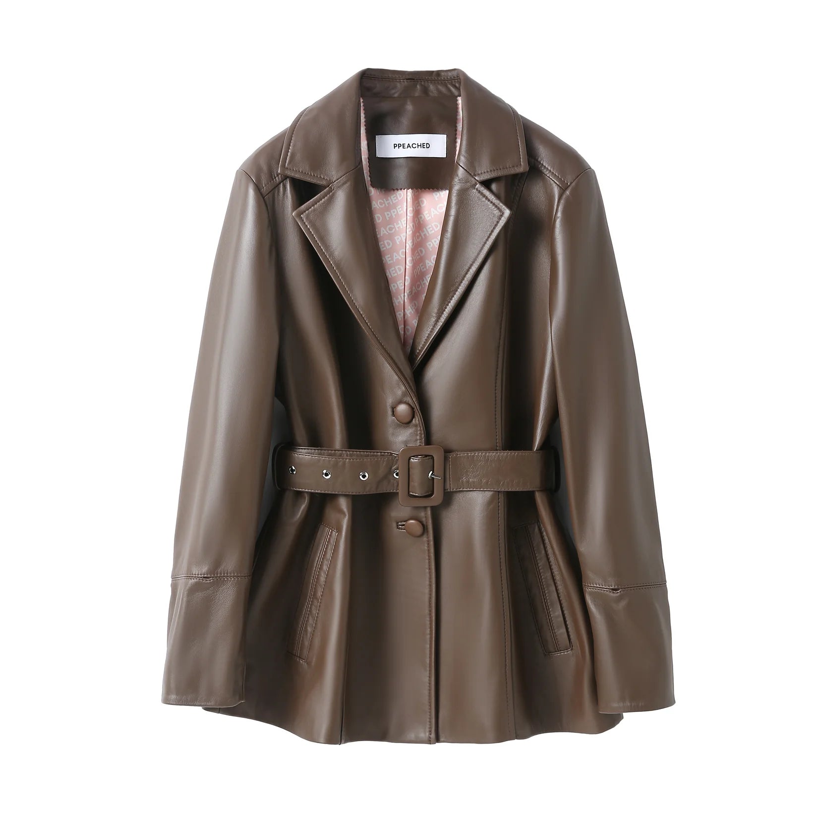 PPeached - Betty Leather Jacket - Chocolate