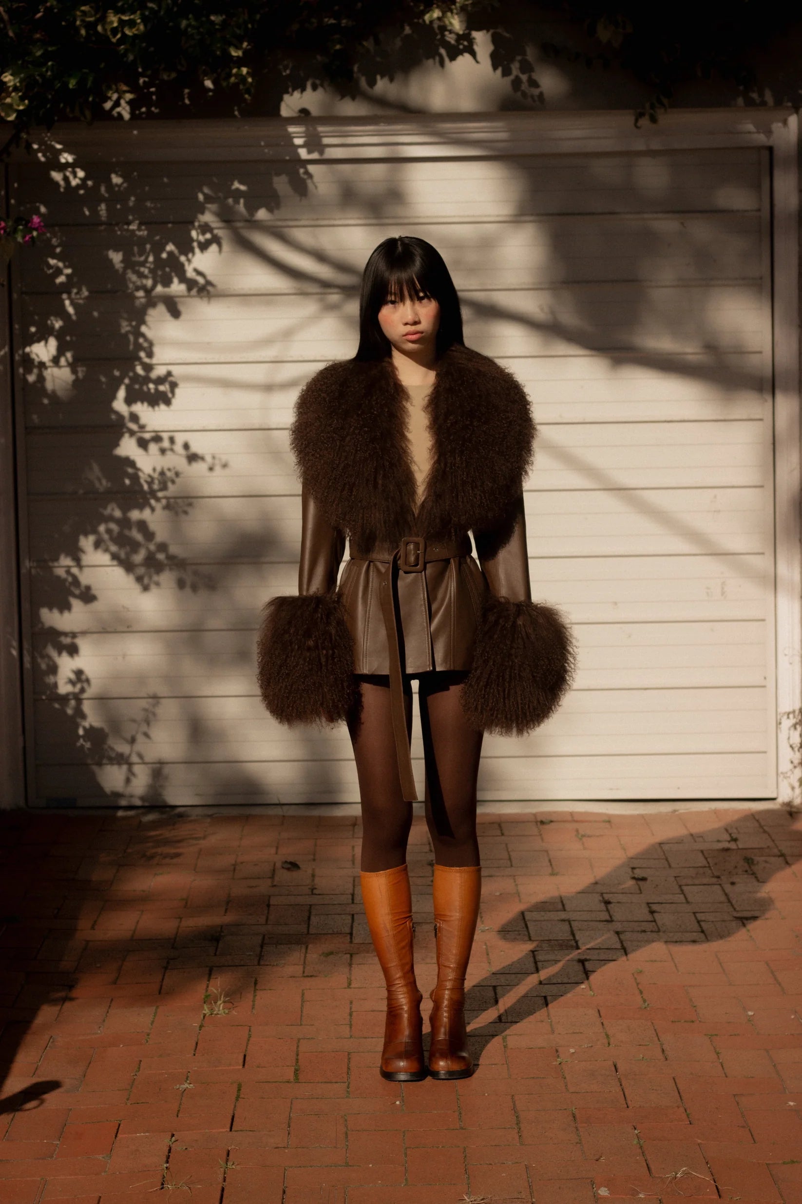 PPeached - Betty Leather Jacket - Chocolate