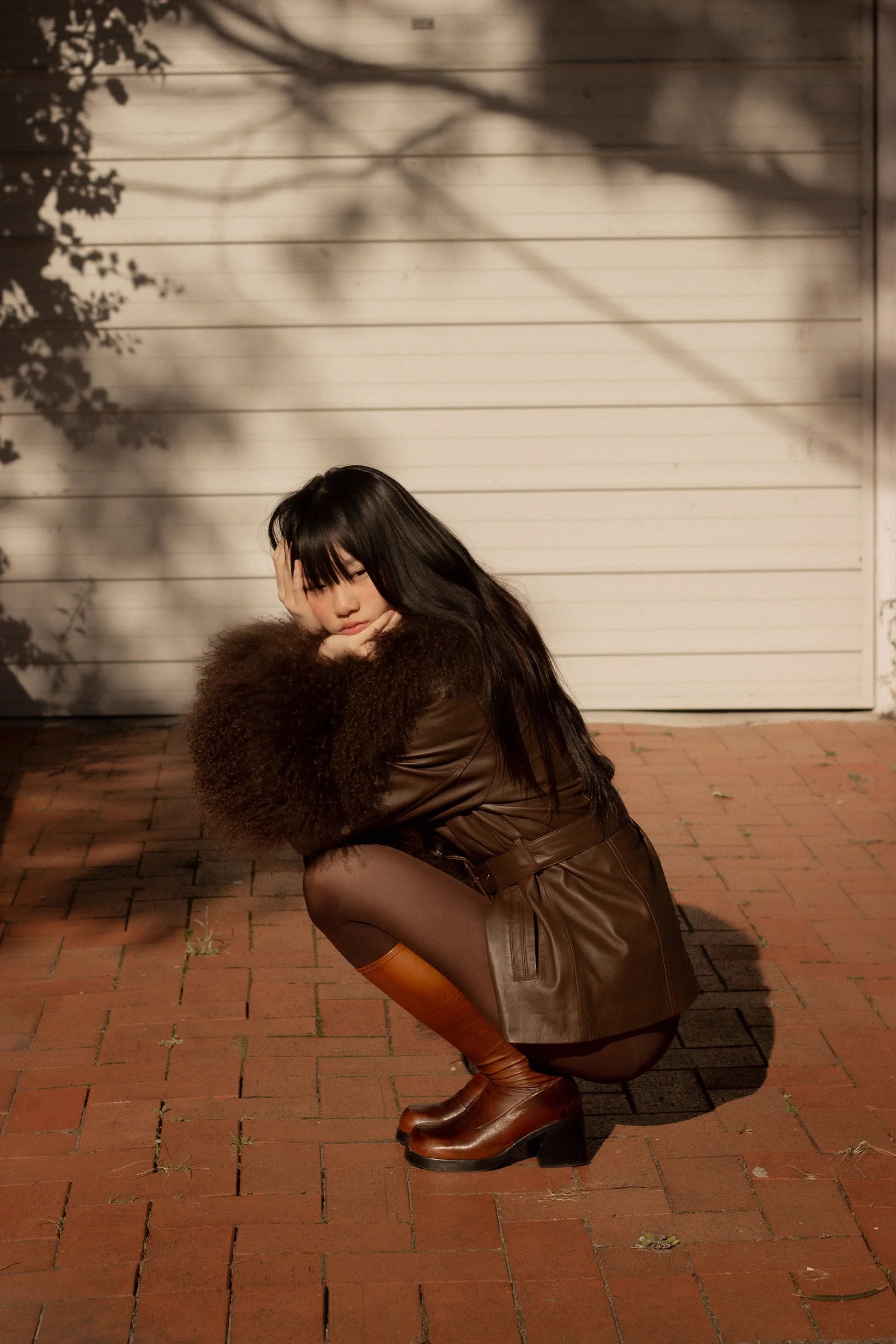 PPeached - Betty Leather Jacket - Chocolate