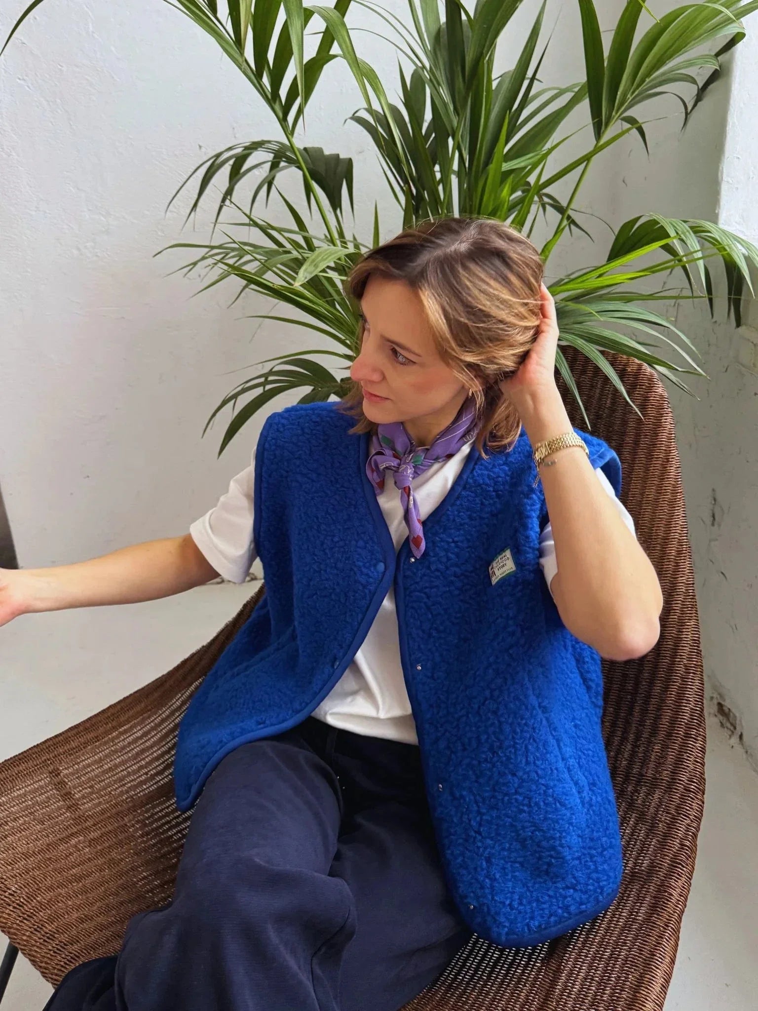 Happymess - Merino Vest - Cobalt