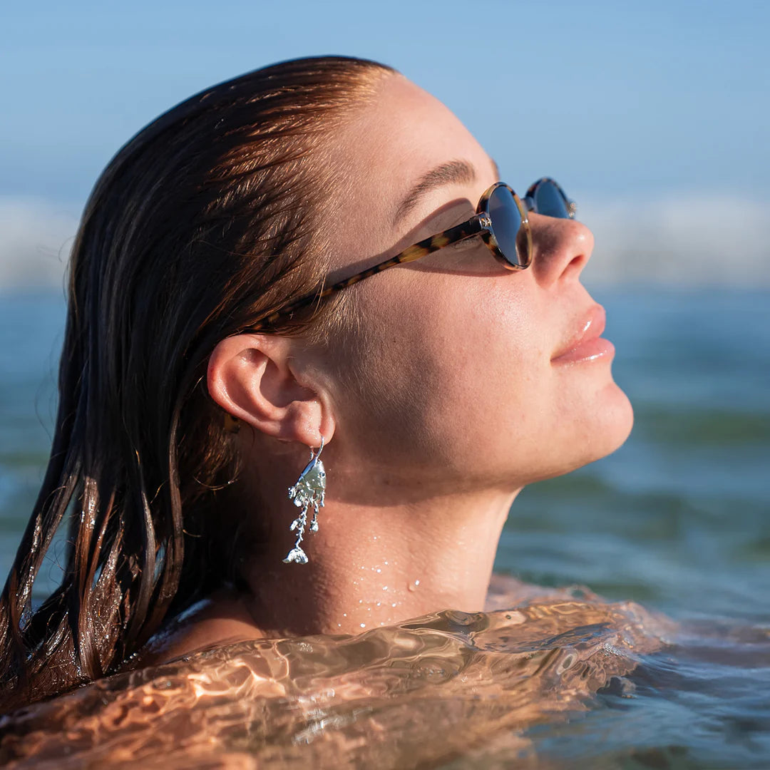 BRIWOK - CORAL TROUT EARRINGS - SILVER