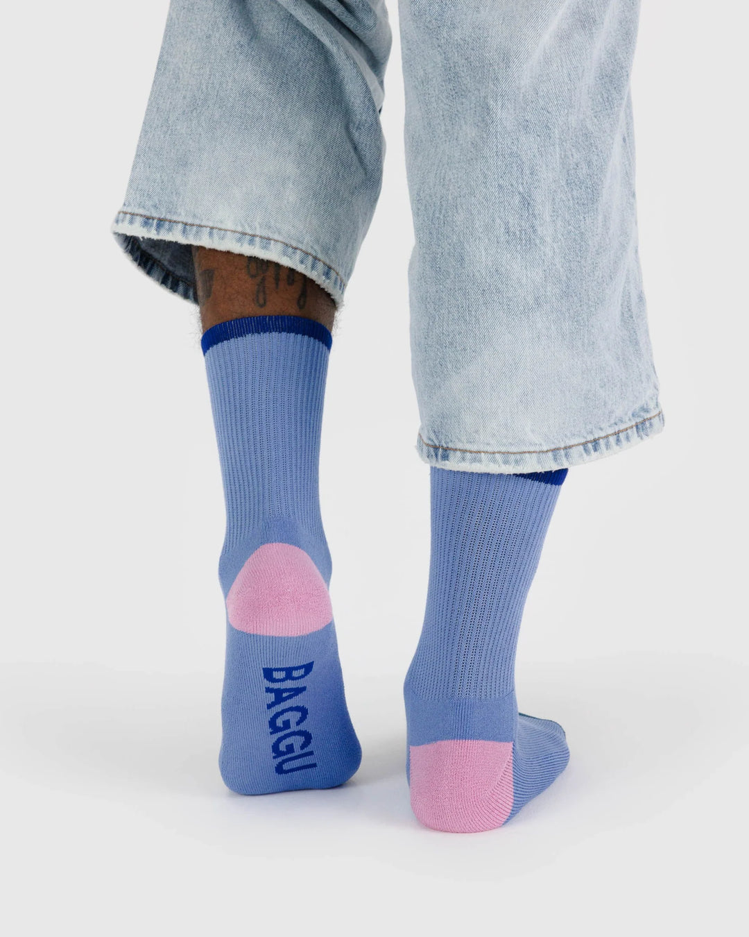 Baggu - Cornflower Mix - Ribbed Socks