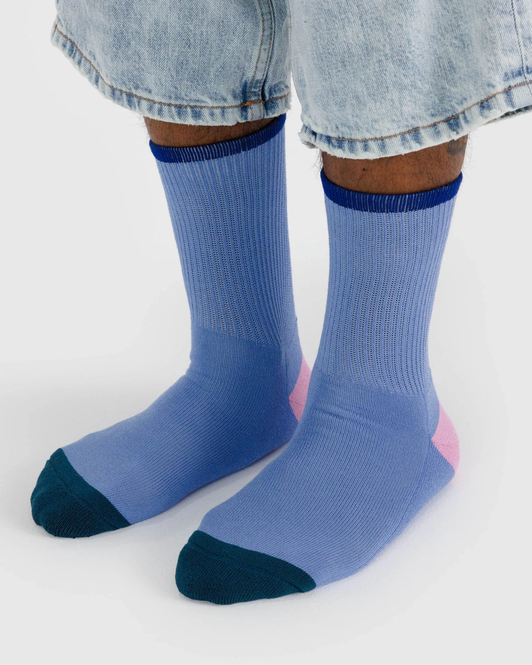 Baggu - Cornflower Mix - Ribbed Socks