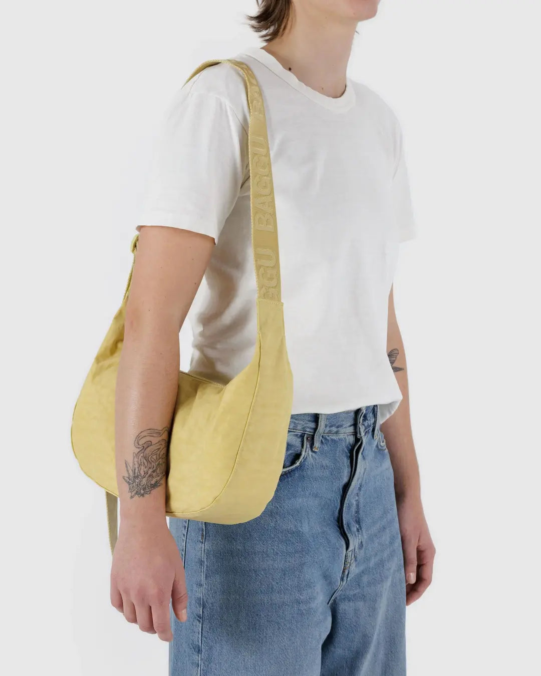 Baggu - Medium Nylon Crescent Bag - Butter