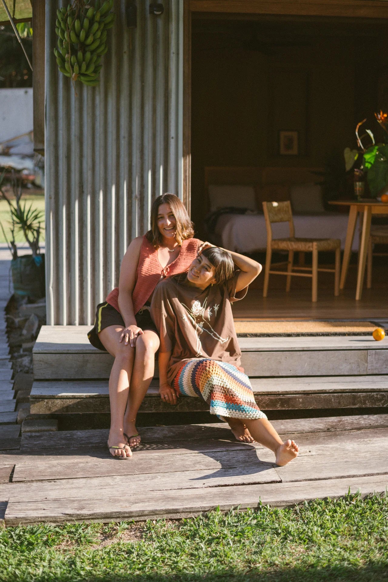 Atmosea - Crochet Midi Skirt - Vintage Rainbow