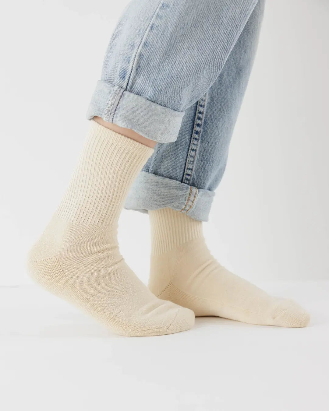 Baggu - Ecru - Ribbed Socks