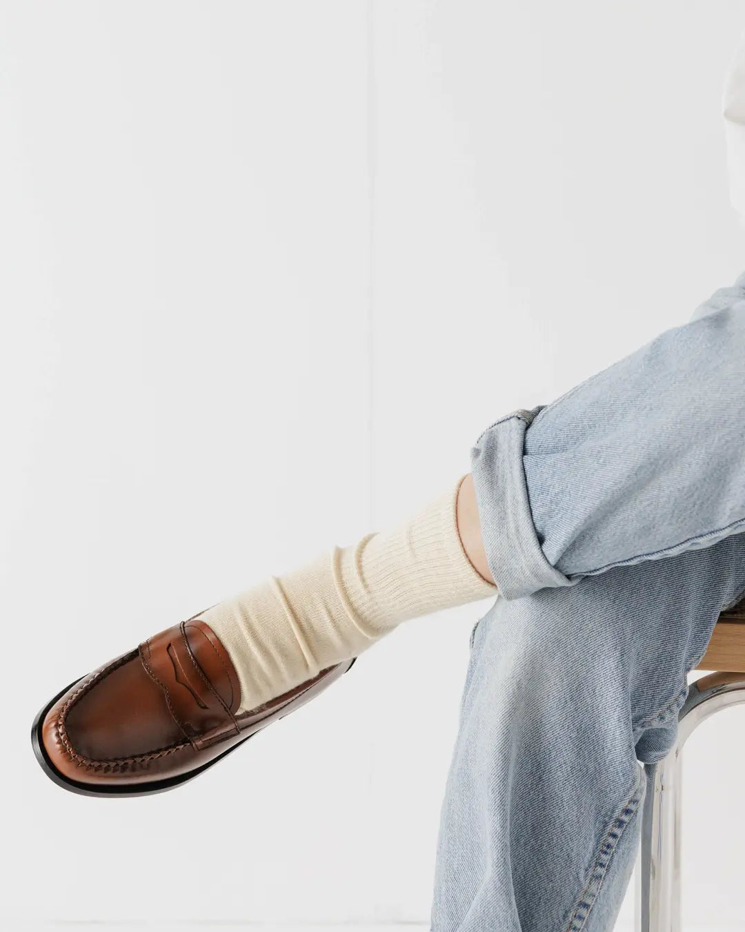 Baggu - Ecru - Ribbed Socks