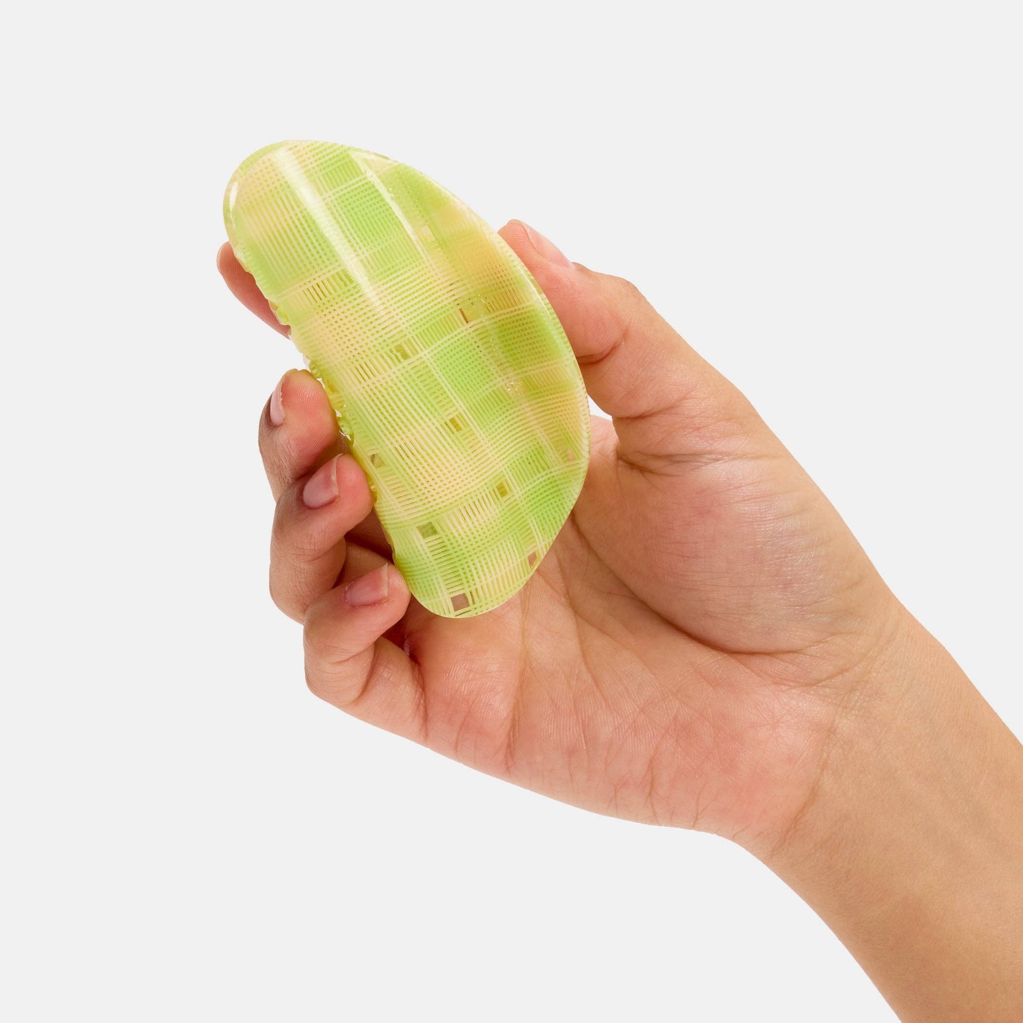 Suki Claw in Lime + Cream Plaid
