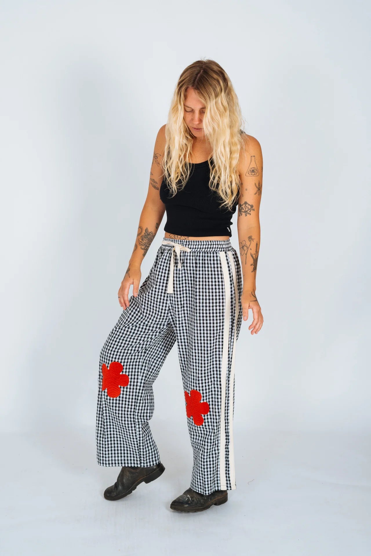 Atmosea - Flare Pant - Black Gingham
