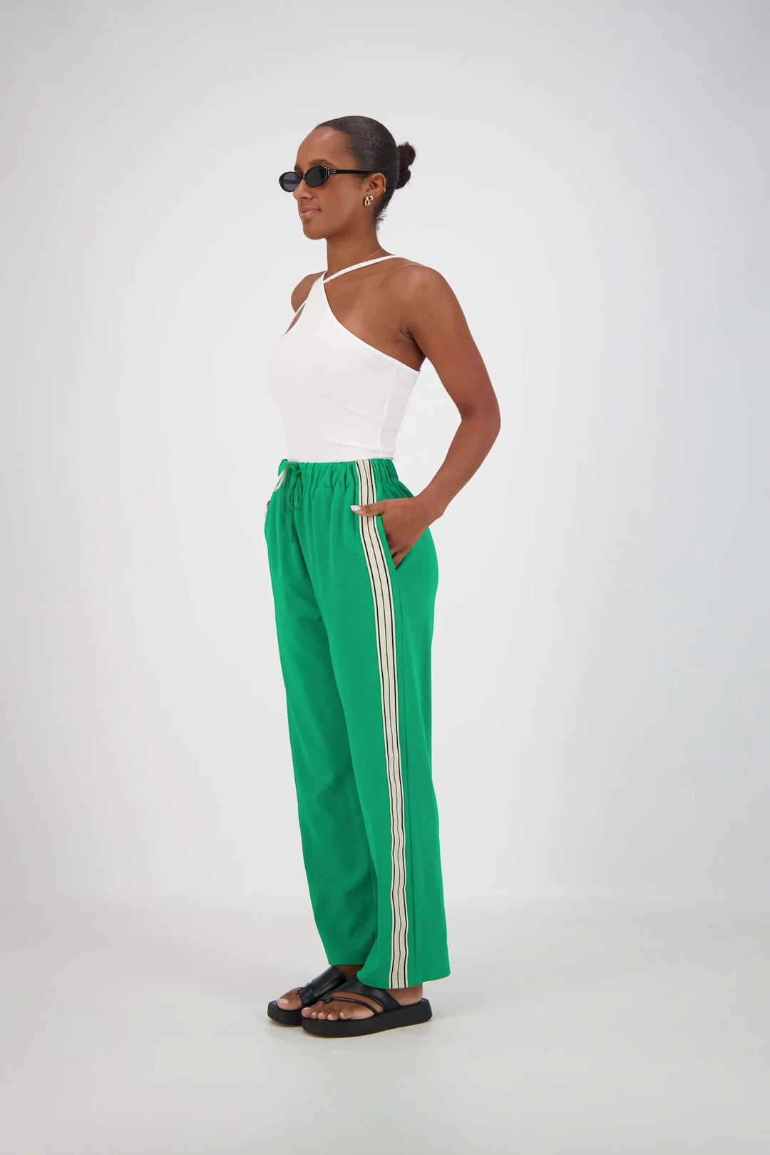 JASMINE ALEXA - PANAREA TRACKPANT - GREEN