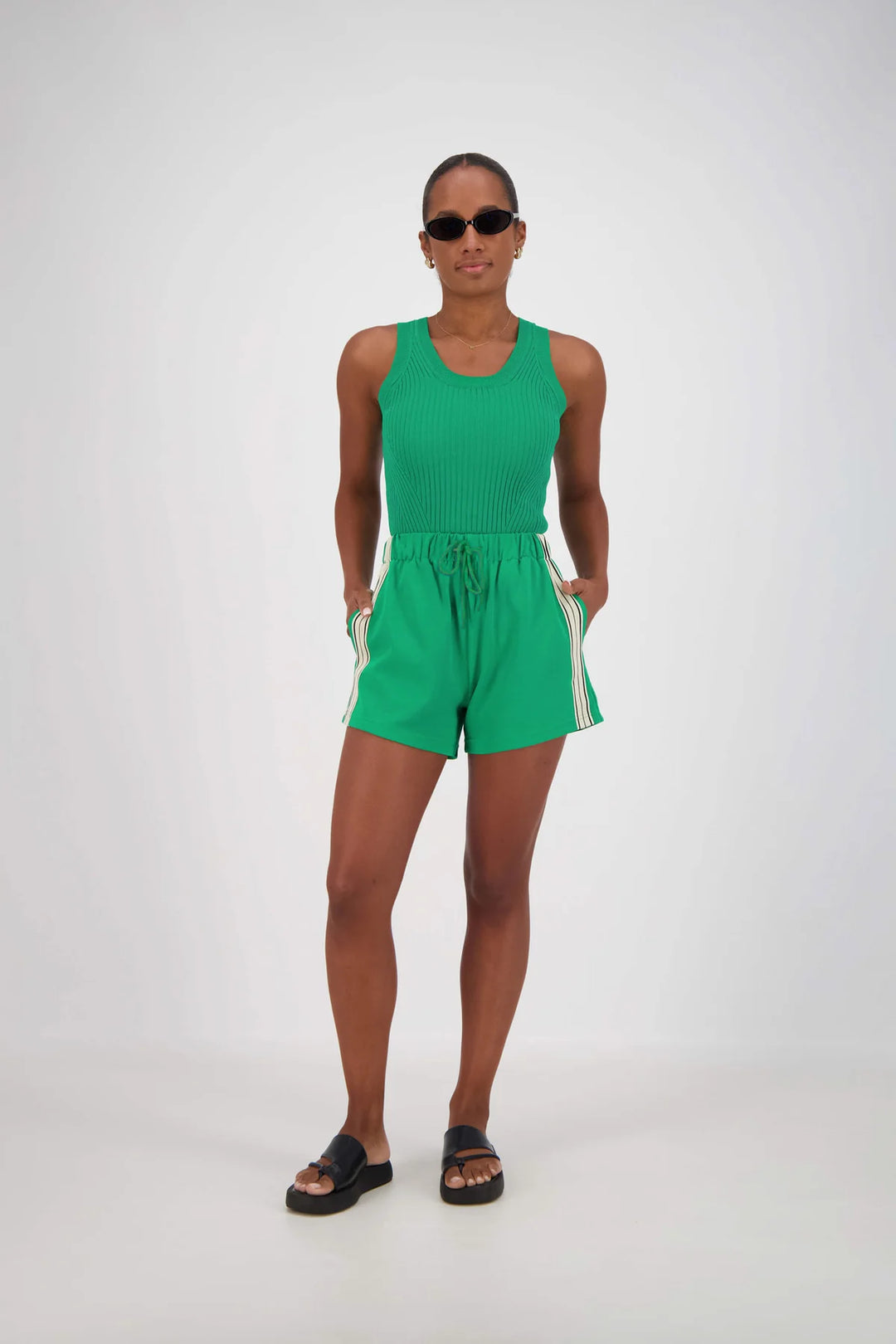 JASMINE ALEXA - PANAREA SHORTS - GREEN