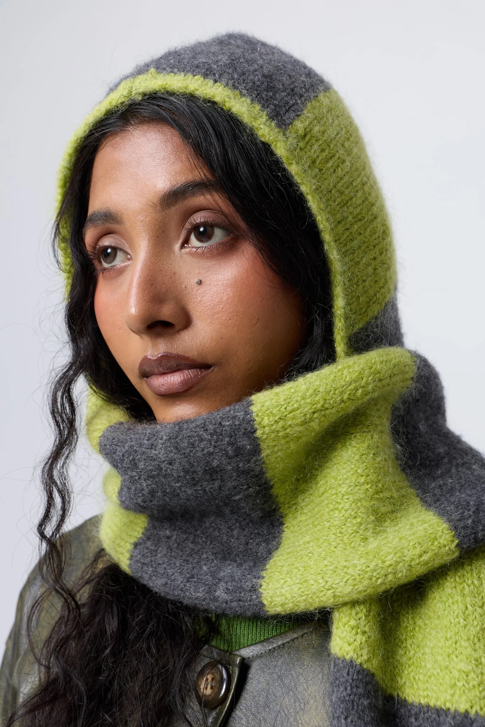 Arthur Apparel - Balaclava Scarf -  Acid/Grey
