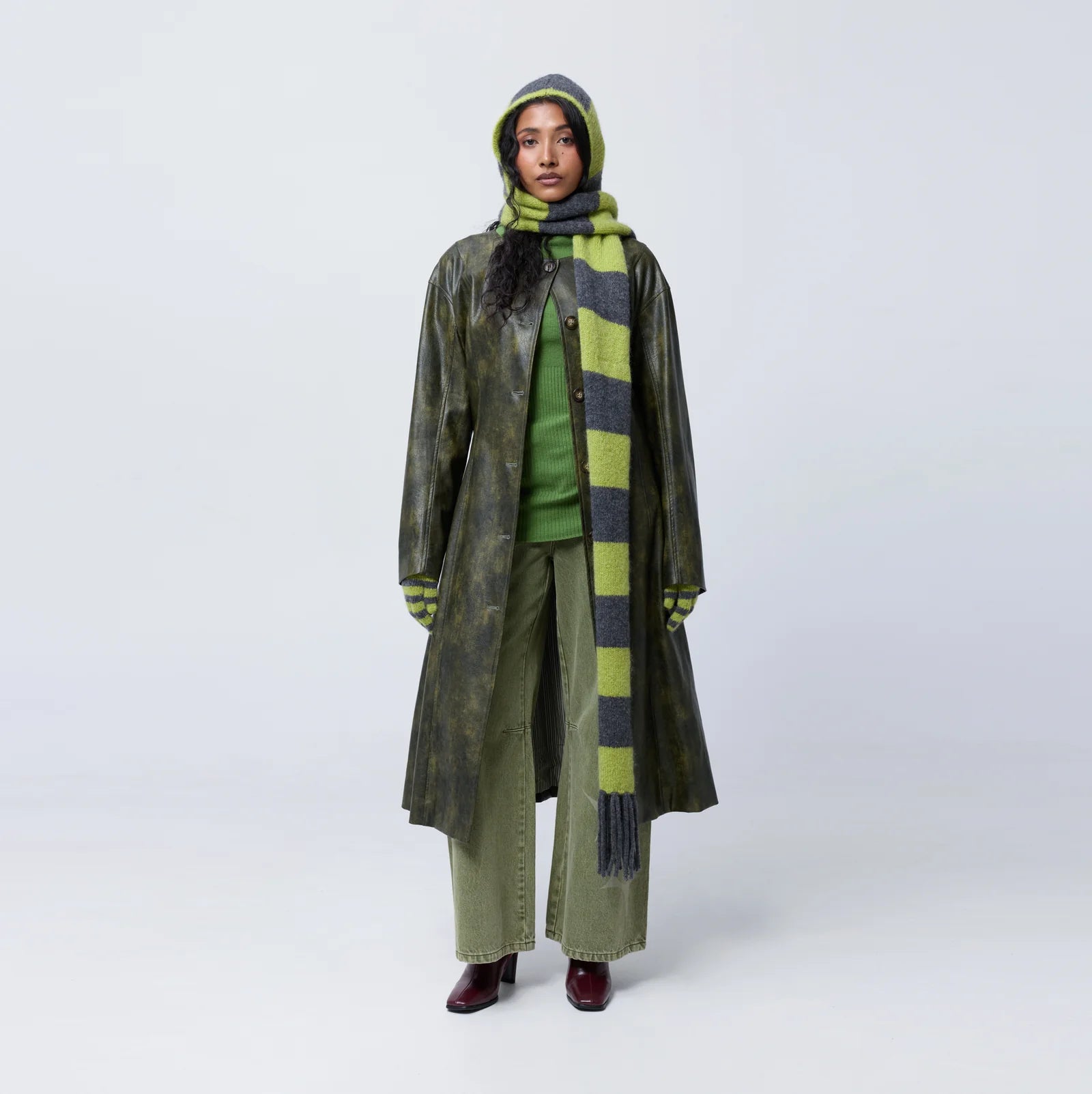 Arthur Apparel - Balaclava Scarf -  Acid/Grey