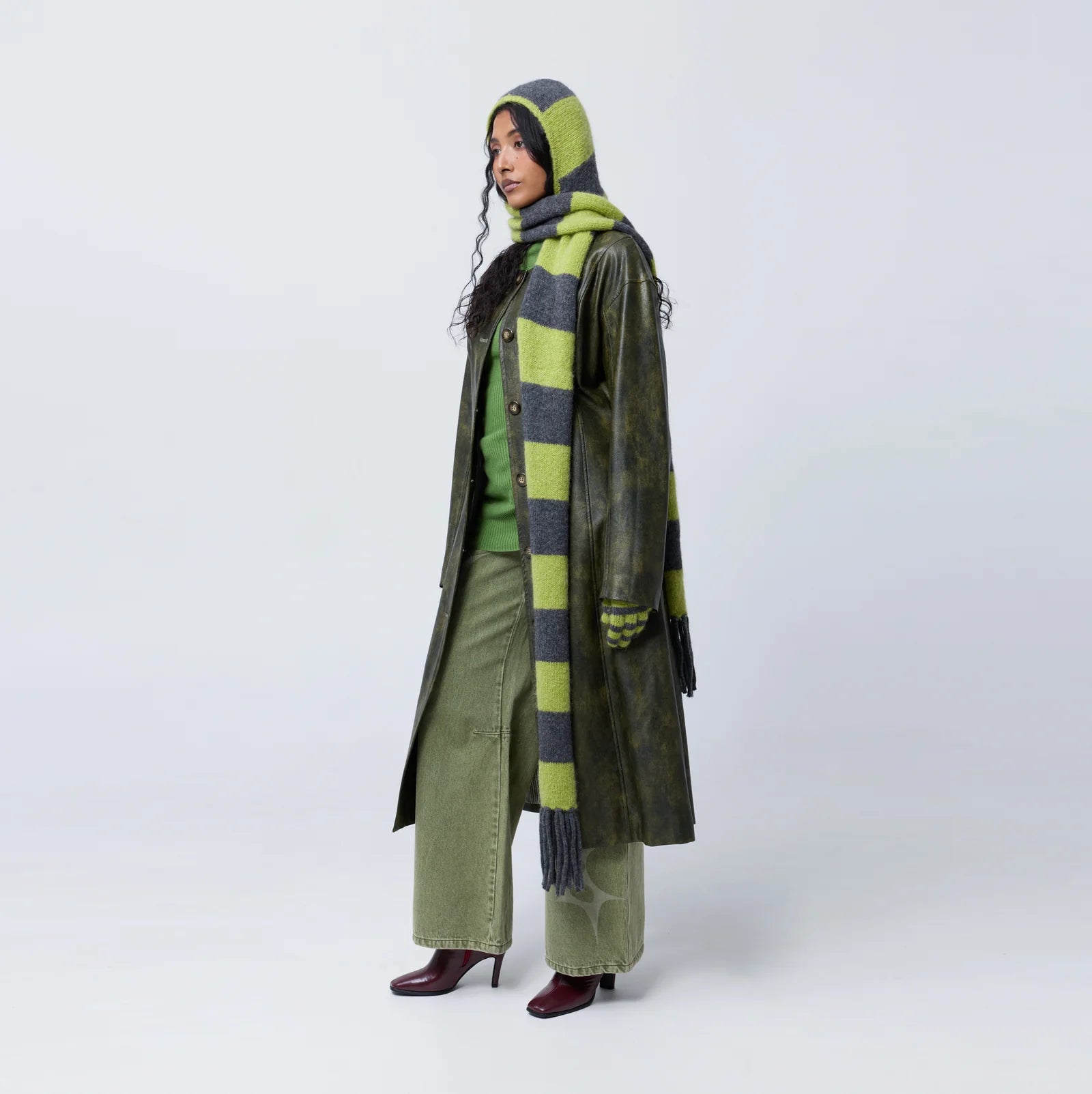 Arthur Apparel - Balaclava Scarf -  Acid/Grey