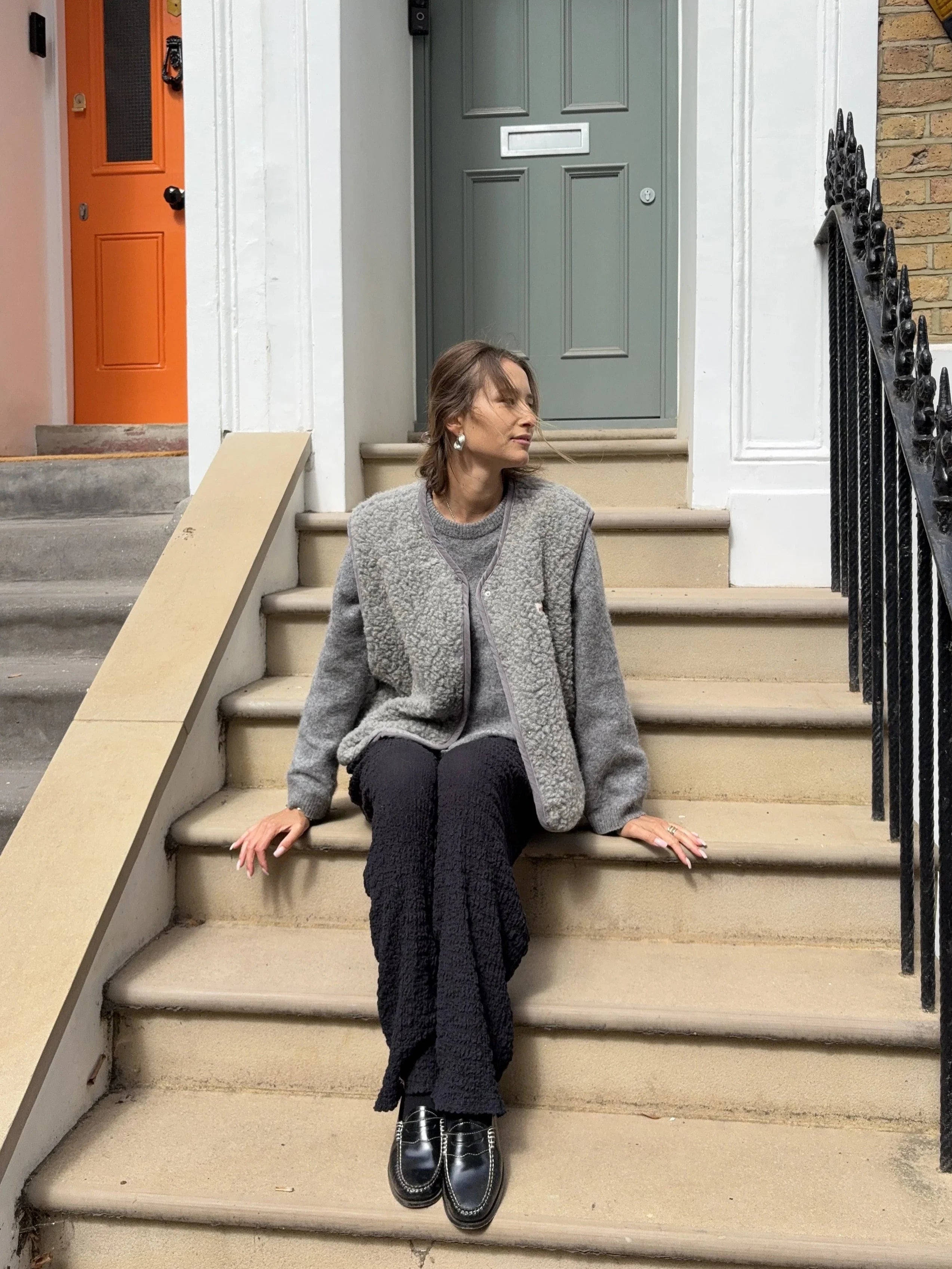 Happymess - Merino Vest - Stone Grey