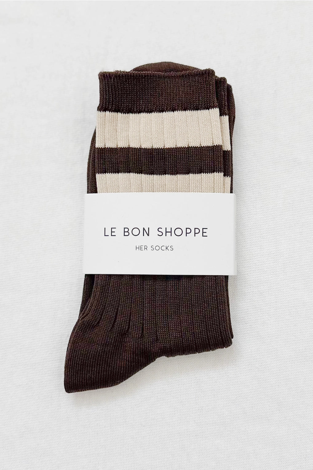 LE BON SHOPPE - VARSITY SOCKS - ESPRESSO