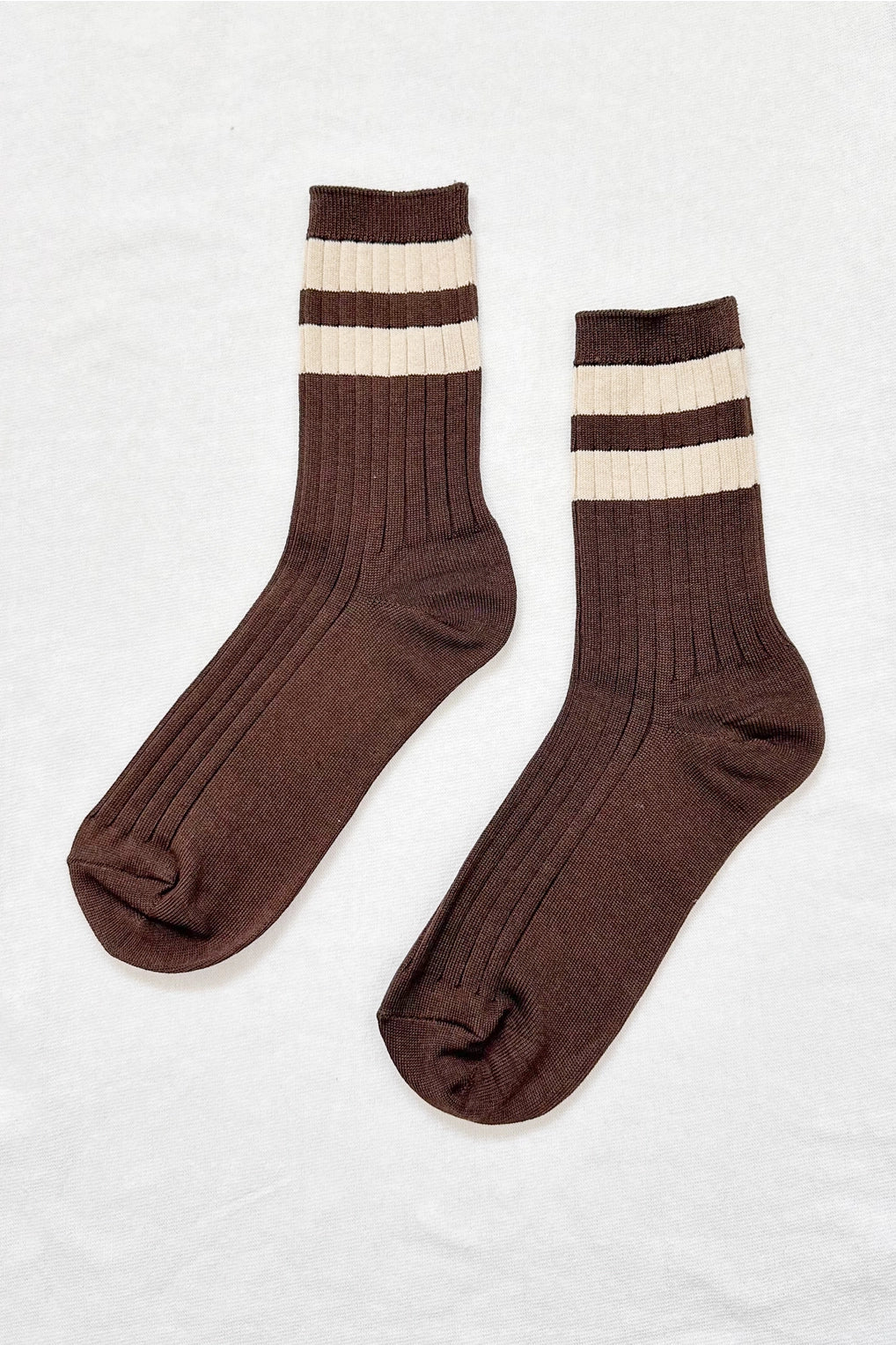 LE BON SHOPPE - VARSITY SOCKS - ESPRESSO