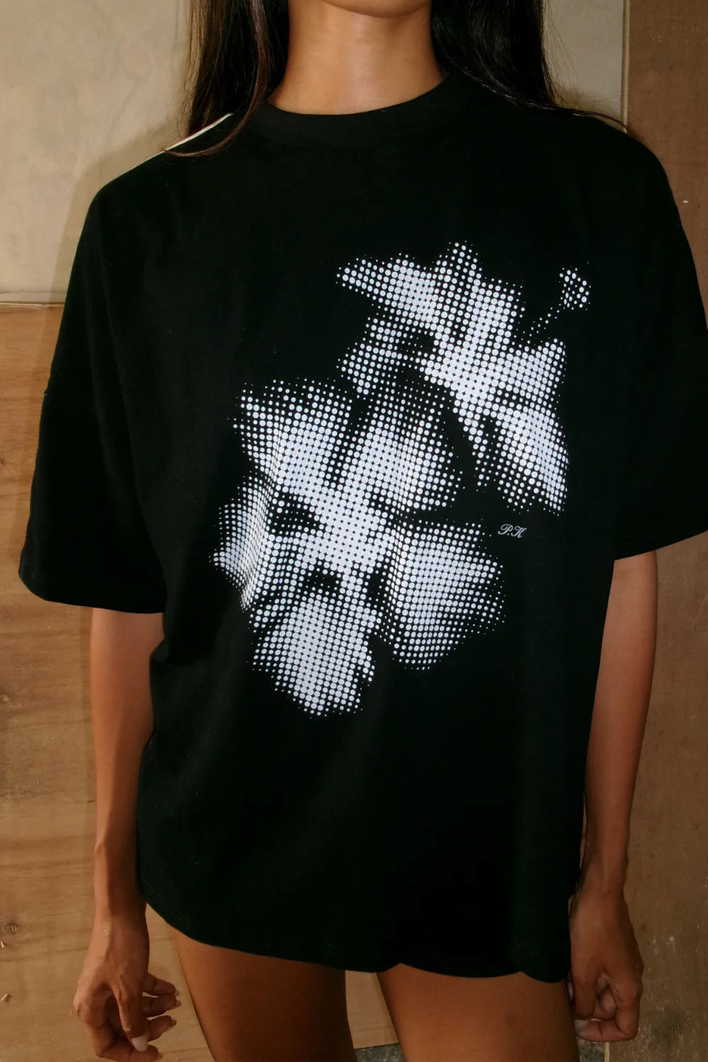 Pinky & Kamal - Hibiscus Tee - Black