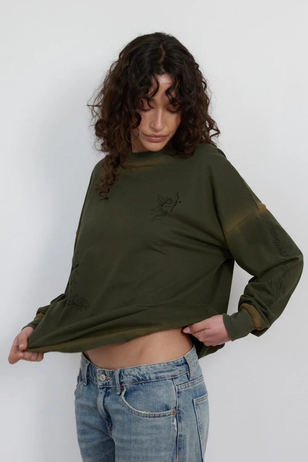 Pinky & Kamal - Cupid L/S Top - Khaki