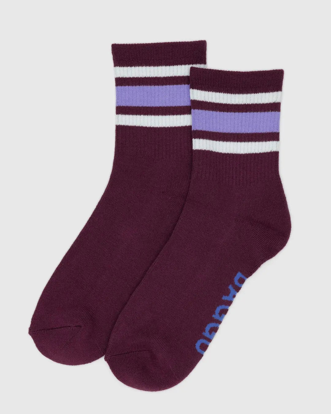 Baggu - Mahogany Stripe - Ribbed Socks