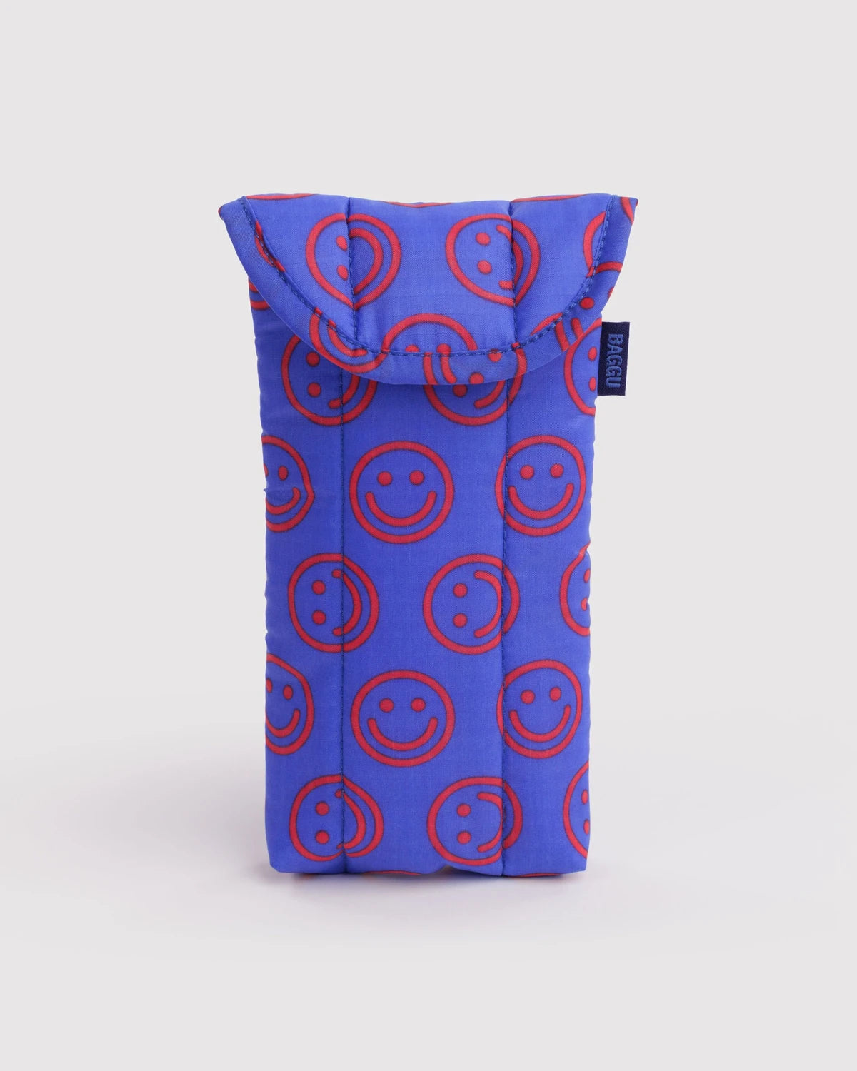 Baggu - Puffy Glasses Sleeve - Mini Cobalt Happy