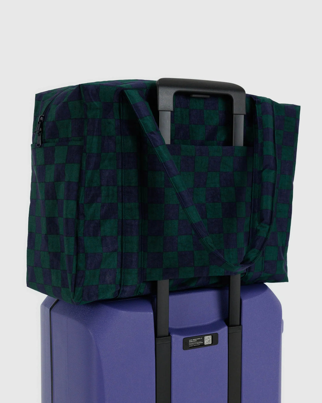 Baggu - Cloud Carry On - Navy Green Check