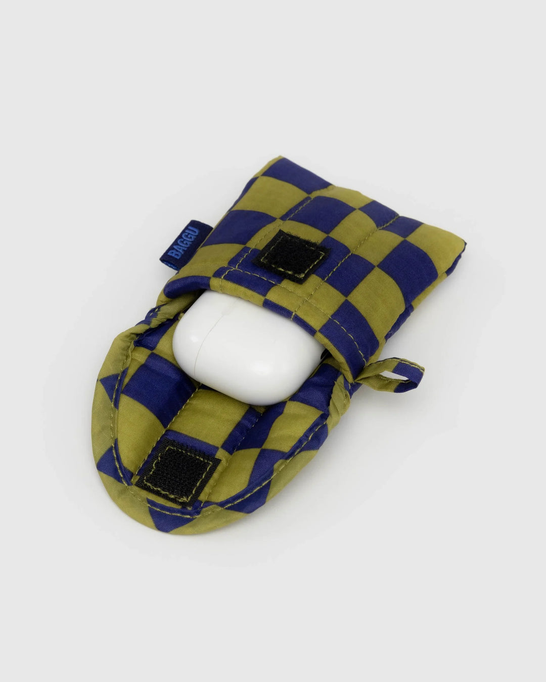 Baggu - Earbud Case - Navy Pear Check