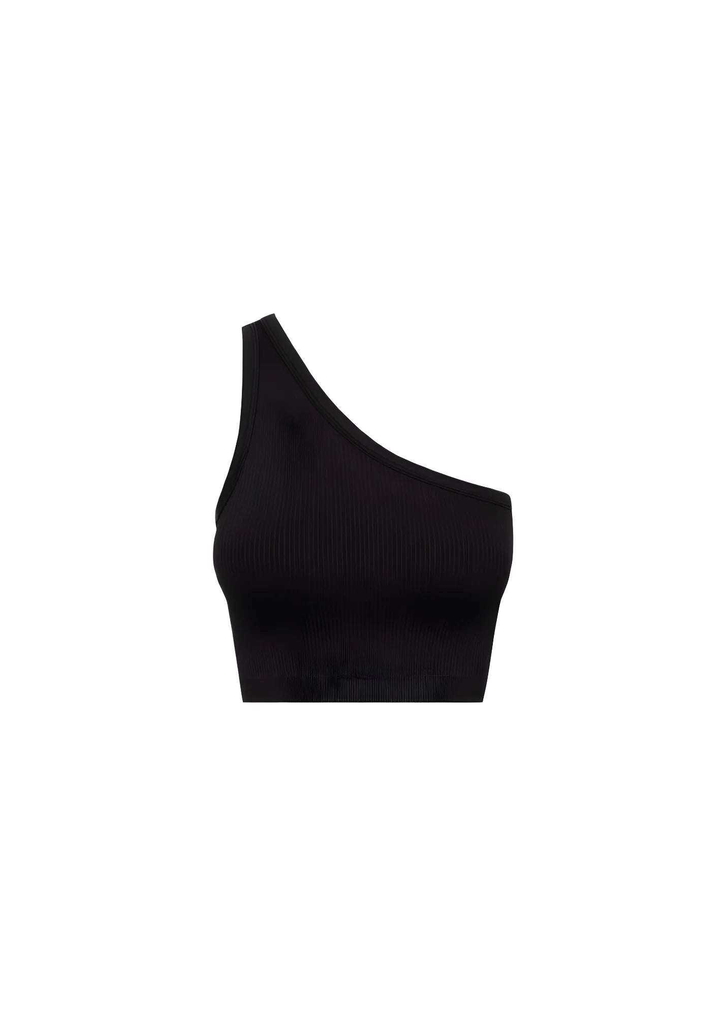 Pinky and Kamal - One Shoulder Bodice Crop - Onyx Black